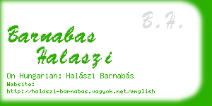 barnabas halaszi business card